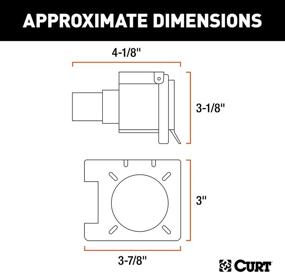 img 3 attached to 🔌 CURT 57101 Dual-Output Vehicle-Side 7-Pin, 4-Pin Connectors with Backup Alarm: Essential for Factory Tow Package & USCAR Socket