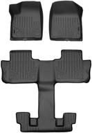 max liner a0230/b0230 for gmc acadia (2017-2021) 2nd row bucket seats - black: top-notch protection and style logo