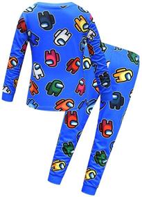 img 1 attached to Game Role Boys Long Sleeve Cartoon Pants Set - 2-Piece Tops and Pants