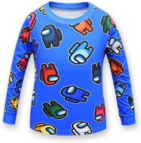 img 3 attached to Game Role Boys Long Sleeve Cartoon Pants Set - 2-Piece Tops and Pants