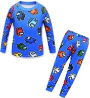 game role boys long sleeve cartoon pants set - 2-piece tops and pants logo