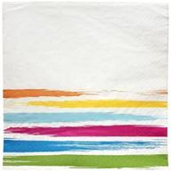 🍽️ nicole home collection lunch brushstrokes collection: pack of 40 paper napkins - vibrant & practical logo