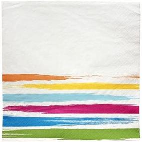 img 4 attached to 🍽️ Nicole Home Collection Lunch Brushstrokes Collection: Pack of 40 Paper Napkins - Vibrant & Practical