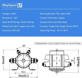 img 3 attached to ⚡️ Powerful 300A Continuous Duty Solenoid Relay for Golf Carts, Winch, Marine - Nickel-Plated - 12VDC