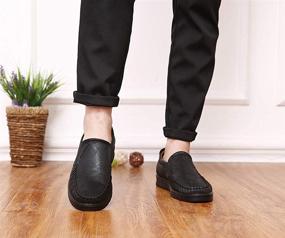 img 2 attached to 👞 Breathable Lightweight Leather Loafers with Enhanced Durability