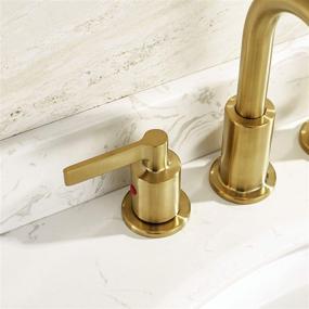 img 1 attached to TimeArrow TAF830C PB: Brushed Widespread Bathroom Faucet- A Perfect Addition for Elegance and Functionality