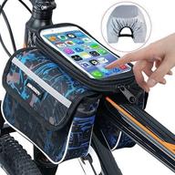 rilexawhile bike bag: waterproof top tube phone bag with touch screen case for max phone screen 6.2in - bike storage and protection logo