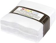 white kona solids mini charm pack - set of 84, 100% cotton 2.5-inch precut fabric quilt squares logo