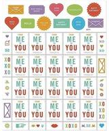 💌 sheet of 20 'from me to you forever stamps' + 24 colorful self-adhesive personal message stickers & decals 2015: express your sentiments beautifully logo
