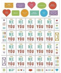 img 4 attached to 💌 Sheet of 20 'From Me to You Forever Stamps' + 24 Colorful Self-Adhesive Personal Message Stickers & Decals 2015: Express Your Sentiments Beautifully