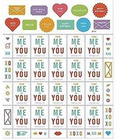 img 1 attached to 💌 Sheet of 20 'From Me to You Forever Stamps' + 24 Colorful Self-Adhesive Personal Message Stickers & Decals 2015: Express Your Sentiments Beautifully