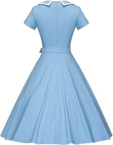 img 3 attached to 👗 GownTown Vintage Swing Dresses for Women - 1950s Inspired & Stretchy