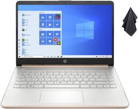 img 4 attached to 💻 Ноутбук HP с диагональю 14 дюймов, HD-экран (без сенсорного экрана) 2021 года | Intel 2-ядерный процессор N4020 до 2,8 ГГц | 4 ГБ оперативной памяти | 64 ГБ eMMC | WiFi | Веб-камера | Bluetooth | Windows 10 S | Office 365 на 1 год | Цвет: розовое золото + ткань Oydisen