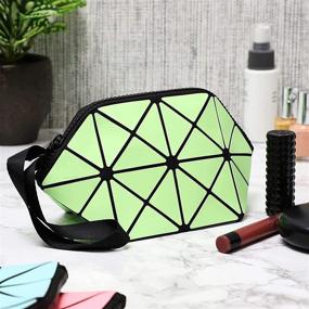 img 2 attached to 💚 Travel Makeup Kit in Green with Geometric Design