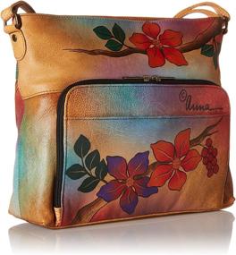 img 3 attached to 👜 Anna Anuschka Women's Crossbody Organizer - Hand Painted Handbags & Wallets for Women