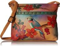 👜 anna anuschka women's crossbody organizer - hand painted handbags & wallets for women logo