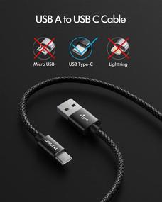 img 3 attached to 🔌 20 футов/6 м Дополнительный длинный кабель USB C - Премиумный плетеный шнур зарядного устройства для контроллера PS5, Switch, Samsung Galaxy, Moto и другихурządzenia żeńskie, Moto i inne.