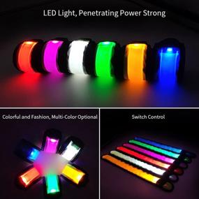 img 3 attached to 💡 6-Pack LED Light Up Band Slap Bracelets for Night Safety - Ideal for Cycling, Walking, Running, Concerts, Camping & Outdoor Sports