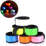 💡 6-pack led light up band slap bracelets for night safety - ideal for cycling, walking, running, concerts, camping & outdoor sports логотип