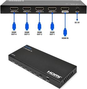 img 2 attached to 🔌 KenKoy 4K HDMI Splitter 1 Input & 4 Output - Duplicate/Mirror HDMI Source, HDCP 2.2, 4K@60Hz (USP14)