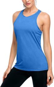 img 2 attached to 🏋️ ATTRACO Women's Racerback Keyhole Mesh Workout Tank Tops: Stylish Yoga Gym Exercise Apparel