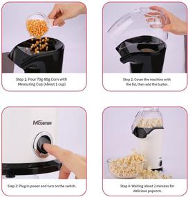 img 2 attached to Nictemaw Hot Air Popcorn Machine - Make Delicious & Healthy Popcorn with Measuring Cup and Top Lid