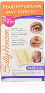sally hansen hair remover wax strip kit (face): effortless facial hair removal in 6 fl ounce logo