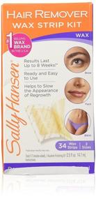 img 4 attached to Sally Hansen Hair Remover Wax Strip Kit (Face): Effortless Facial Hair Removal in 6 Fl Ounce