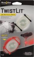 🚴 nite ize twistlit led bicycle light: versatile attachment, bike safety, 2 pack - red & white leds логотип