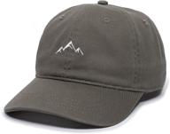 🏔️ мягкая хлопковая безжестовая детская кепка с горной тематикой от outdoor cap логотип