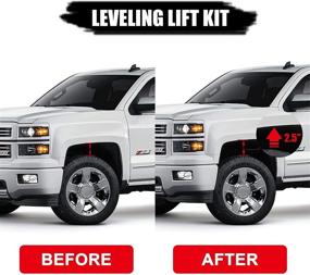 img 1 attached to 🔧 2.5 inch Leveling Lift Kit for 2006-2020 Ram 1500 4WD & 2005-2011 Dakota 2WD - Forged Front Strut Spacers to Raise Pickup Front by 2.5 inches