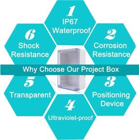 img 1 attached to 💦 Waterproof Junction Enclosure for Electronic Devices with Plastic Casing