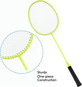 img 2 attached to 🏐 Complete Bundle: G&S Volleyball and Badminton Set with Easy Set-up Net - Perfect for Backyard and Outdoor Fun! Includes 4 Pro Badminton Rackets, Carrying Bag, Volleyball, and Ball Pump