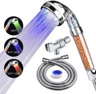 🚿 revitalize your shower experience with prugna led shower head - high-pressure filter, hose, and shower arm bracket included logo