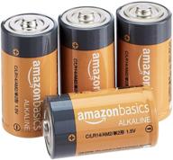 🔋 long-lasting amazon basics 4 pack c cell alkaline batteries with 5-year shelf life: convenient value pack logo