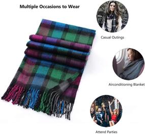 img 3 attached to 🧣 Stylish Winter Lattice Women's Accessories for Lightweight Women's Fashion