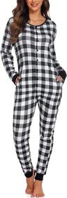 img 4 attached to Ekouaer Womens Union Suit Pajamas