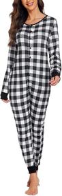 img 3 attached to Ekouaer Womens Union Suit Pajamas