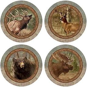 img 1 attached to Thirstystone Stoneware Coaster Wildlife Quartet: Preserve Your Surfaces in Style