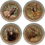 thirstystone stoneware coaster wildlife quartet: preserve your surfaces in style логотип