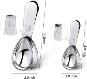 img 3 attached to Stainless Steel Coffee Scoops: Measuring Spoons for Coffee, Tea, Sugar, Flour, Salt & Spice - 1T and 2T (Pack of 4)