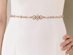 img 2 attached to SWEETV Wedding Rhinestones Crystals Bridesmaids Women's Accessories and Belts