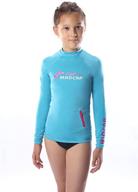 👙 girls' long sleeve rash guard swimwear - uv sun protection shirt for toddler and teen girls (ages 4-16) - ideal for swimming and surfing логотип