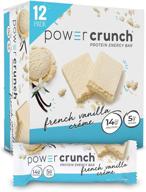 power crunch whey protein bars: delicious high protein snacks, french vanilla creme flavor for a satisfying boost (12-pack) logo