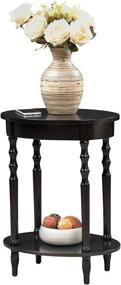 img 3 attached to 🌟 Convenience Concepts Classic Accents Brandi Oval End Table in Sleek Black Finish: Elegant and Versatile Furniture Piece