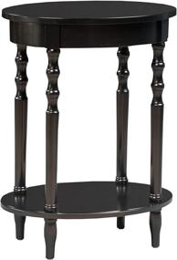 img 4 attached to 🌟 Convenience Concepts Classic Accents Brandi Oval End Table in Sleek Black Finish: Elegant and Versatile Furniture Piece