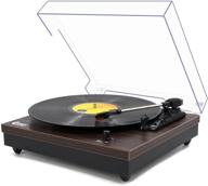 experience nostalgia: retro bluetooth record player with dual stereo built-in speakers & more! logo