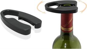 img 2 attached to Mayshion Wine Bottle Foil Cutter - Premium Quality Stainless Blades & Non-toxic Plastic Body with Magnets (Black)