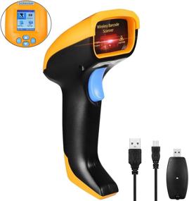 img 4 attached to Trohestar Wireless Barcode Scanner 1D USB Handheld Bar Code Reader Laser Cordless Data Collector Portable Terminal Inventory Scanner (Yellow)