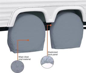 img 2 attached to 🚐 Over Drive RV Wheel Covers by Classic Accessories - 21-24" Diameter, 8.25" Tire Width, in Grey